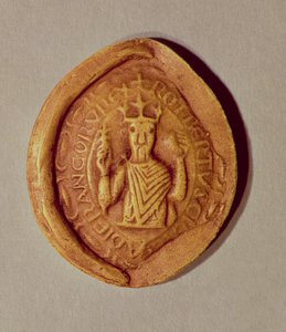 Zegel van Robert II (ca. 970-1031) de Vrome, 997 AD door French School
