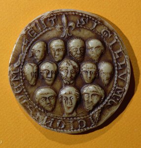 Zegel van de raad van de gemeente Meulan, 1195 door French School
