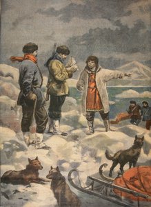 Zoeken naar Andree, Nieuws!, illustratie uit Le Petit Journal: Supplement illustre, 1898