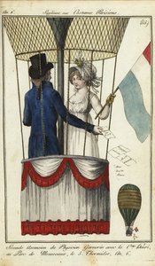 Tweede ballonvaart van Dr. Andre-Jacques Garnerin, 8 juli 1798 door French School