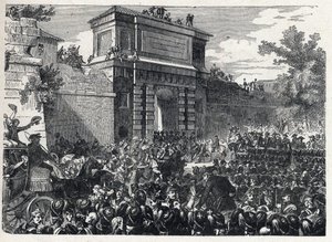 Tweede coalitie: de Slag bij Hohenlinden (bij München, Duitsland) op 12 Frimaire jaar IX (3 december 1800) tussen de Franse troepen van generaal Jean Victor Moreau en de Oostenrijkse en Beierse troepen onder bevel van aartshertog Jean Baptiste