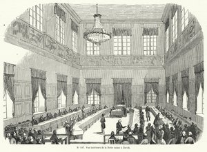 Zitting van de Tagsatzung, de Zwitserse Bondsdag, in Zürich (gravure) door French School