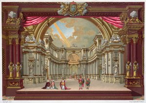 Decorontwerp voor het theater in Versailles door French School