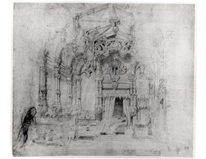 Decorontwerp voor de eerste productie van Angelo, tyran de Padoue door Victor Hugo (1802-85), 1835 door French School