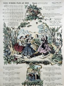 Bladmuziek voor het populaire lied "Nus n
