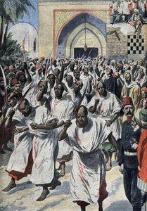 Sjiitische moslims op bedevaart in Karbala (Irak), bij het graf van Husayn (