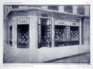Winkelpui, plaat 4, illustratie uit Devantures de Boutiques door Louis-Pierre Sezille, Parijs, 1927 door French School