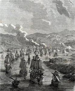 Beleg van Toulon vond plaats tussen 29 juli en 21 augustus 1707 tijdens de Spaanse Successieoorlog toen een geallieerde land- en zeemacht de Franse marinebasis in Toulon belegerde (gravure) door French School