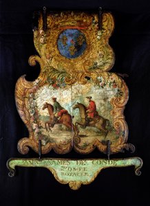 Bord voor de Royal Mail van Chantilly met het wapen van Conde door French School