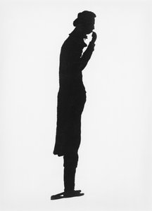 Silhouet van Henri Benjamin Constant de Rebecque, illustratie uit Histoire des Etrangers en France