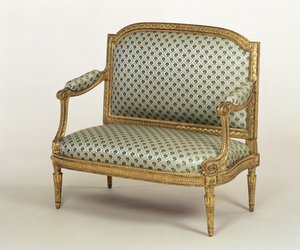 Kleine Louis XVI Bank, gestempeld door J.P. Boulard