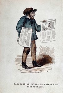 Klein Parijse beroep: de koopman van misdaden of krantenverkopers.