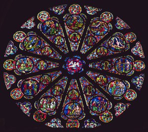 Zuid roosvenster, 1235-40 door French School