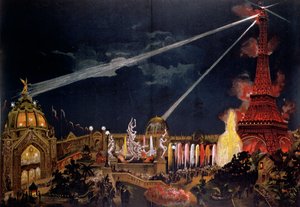 Souvenir van Verlichtingen in Parijs ter herdenking van de 1e Eeuwfeest van de Franse Revolutie tijdens de Exposition Universelle van 1889