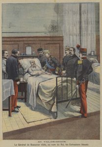 De Spaanse generaal José de Bascaran bezoekt gewonde kurassiers in naam van koning Alfonso XIII in het militaire ziekenhuis Val-de-Grâce in Parijs