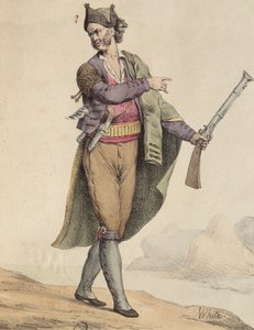 Spaanse smokkelaar uit de omgeving van Cadiz, 1815, gegraveerd door Langlume (19e eeuw) door French School