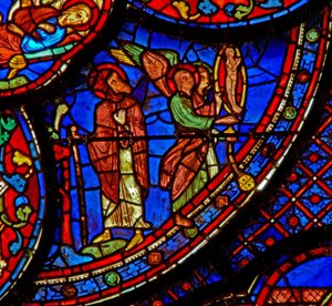 St. Antonius: kijkt naar de ziel van St. Paulus de Kluizenaar die opstijgt door French School