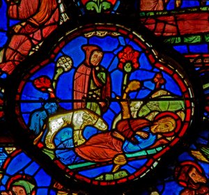 St. Antonius: kijkt naar leeuwen bij het graf van St. Paulus de Kluizenaar door French School