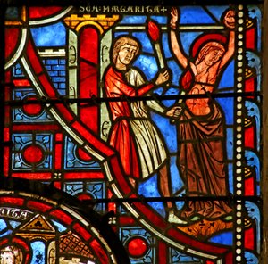 Het verhaal van Sint Margaretha: ze wordt opnieuw gemarteld door French School