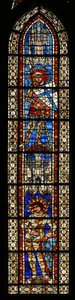 St. Mauritius boven St. Victor, raam 203b door French School