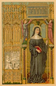Heilige Scholastica door French School