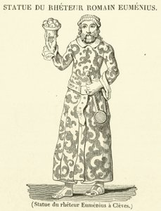 Standbeeld van reteur Eumenius in Kleef (gravure)