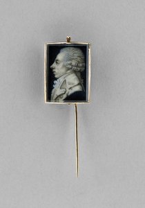 Stropdas met portret van een man, c.1780 door French School