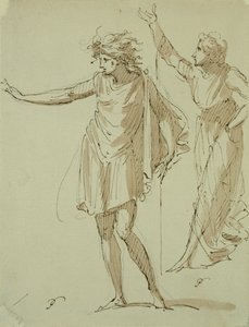 Studie van Twee Klassiek Gedrapeerde Figuren, ca. 1790