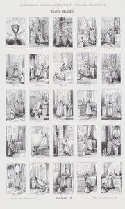Religieuze onderwerpen (gravure) door French School