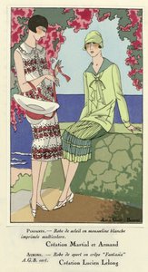 Zonnejurk en sportjurk, uit Art-Gout-Beaute, pub.1924 (pochoir Print)