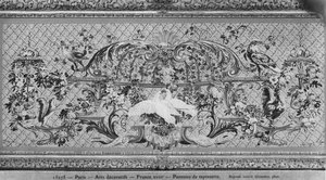 Wandtapijt paneel met vogels en bloemen