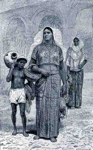Vrouwen van Tehuantepec, uit De oude steden van de Nieuwe Wereld, door Claude-Joseph-Desire Charnay, uitgegeven 1887 door French School