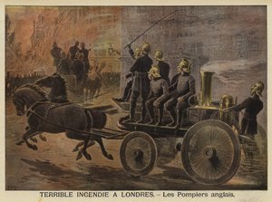 Vreselijke brand in Londen, 1897 door French School