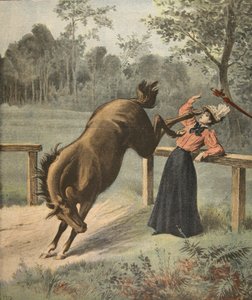 Verschrikkelijke trap, illustratie uit Le Petit Journal: Supplement illustre, 3 juli 1898