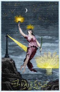 De Allegorie van het Licht - Allegorie de la Lumiere - Gravure in 