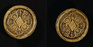 Het wapen van Jeanne de Penthievre (1319-84) Hertogin van Bretagne en Gravin van Goello, 1369 door French School