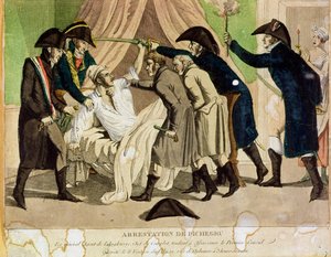 De arrestatie van generaal Charles Pichegru (1761-1804) begin 19e eeuw door French School