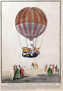 De opstijging van de Aerostat in de Jardin des Tuileries, 1 december 1783