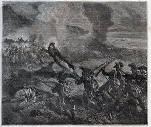 De Slag bij Loano vond plaats op 23-24 november 1795 tijdens de Oorlog van de Eerste Coalitie - Nieuwe Nationale Encyclopedie door Maurice La Charest - 1870 door French School