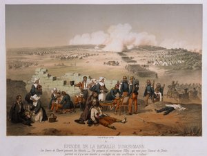 De Slag bij Inkermann op 5 november 1854, uit War in the Crimea, uitgegeven door Lemercier et Cie, Parijs, 1856 door French School