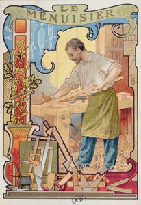 De Timmerman, illustratie uit een boek over ambachten, c.1899