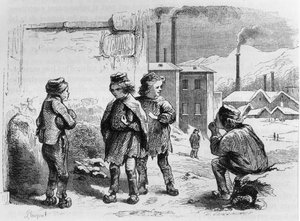 De kinderen van de fabriek, 1842 door French School