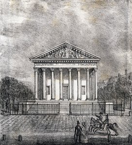 De Kerk van de Madeleine - "Alphabet Picturesque des Monumens de Paris” c.1840 (gravure)