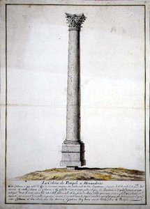 De Zuil van Pompeii in Alexandrië, c.1700 door French School