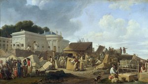 De bouw van het Hôtel de Salm in 1786
