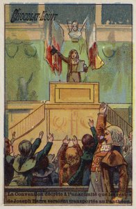 De Conventie besluit unaniem dat de resten van Joseph Bara naar het Pantheon worden gebracht, 1793