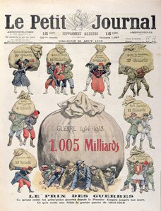 De kosten van oorlogen van de Napoleontische periode tot de Eerste Wereldoorlog, vooromslag van Le Petit Journal, 31 augustus 1919