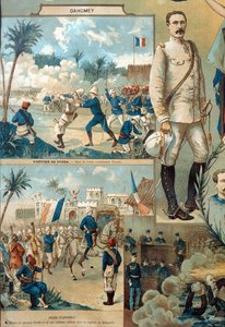De Dahomey Campagne van 1892 door French School