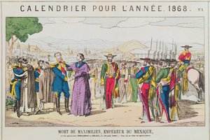 De dood van Maximiliaan, keizer van Mexico, 19 juni 1867 door French School