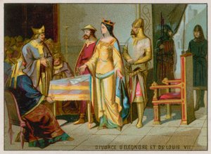 De scheiding van Eleonora van Aquitanië en Lodewijk VII door French School